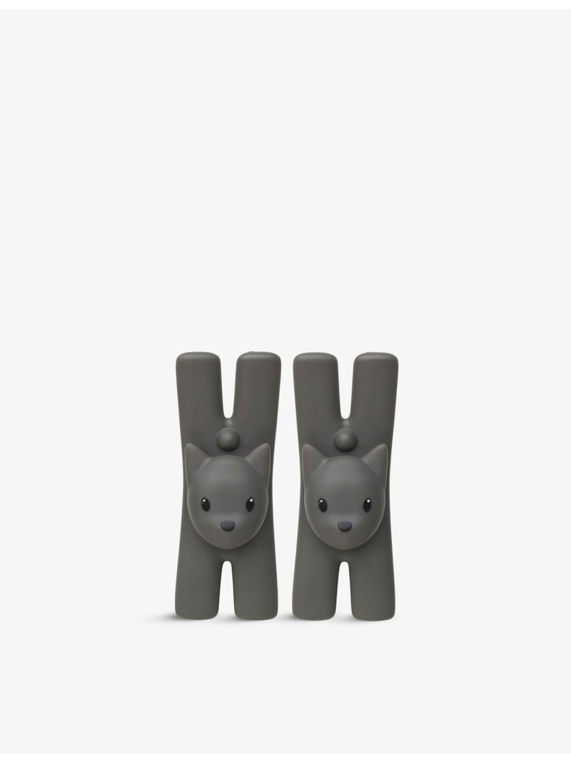 Alessi Giampo and Lampo PVD-coated resin clips set of two - British product