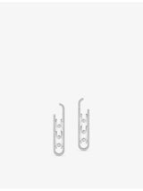 selfridges Messika Move 10th 18ct White-Gold and Diamond Earrings- Buy online at McGrocer