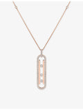 Messika 18ct rose gold diamond pendant necklace 0.74ct - British product
