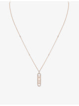 selfridges Messika Move 10th 18ct Rose-Gold 0.74ct Diamond Pendant Necklace- Buy online at McGrocer