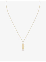 selfridges Messika Move 10th 18ct Yellow Gold Diamond Necklace 80cm- Buy online at McGrocer