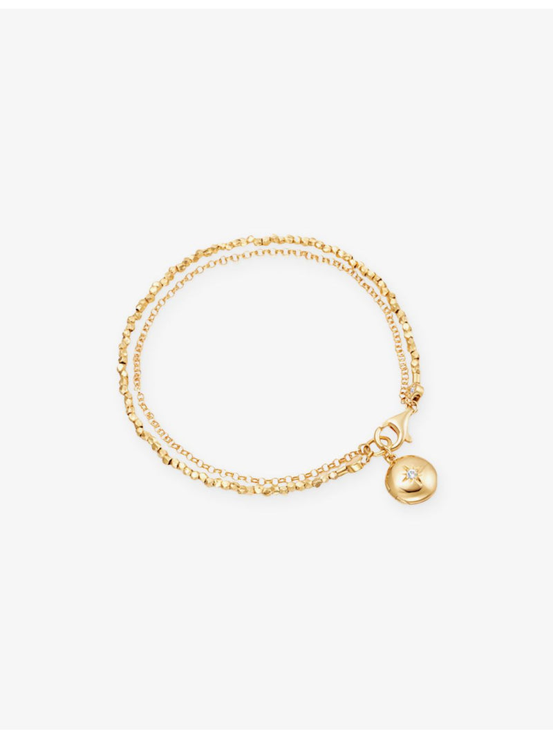 Astley Clarke white sapphire locket bracelet, imported from the UK