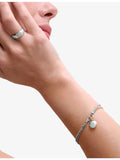 Astley Clarke sterling silver white sapphire locket bracelet 18.5cm - British product