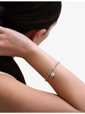 Astley Clarke sterling silver white sapphire locket bracelet 18.5cm - British product