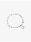 Astley Clarke sterling silver white sapphire locket bracelet 18.5cm - British product