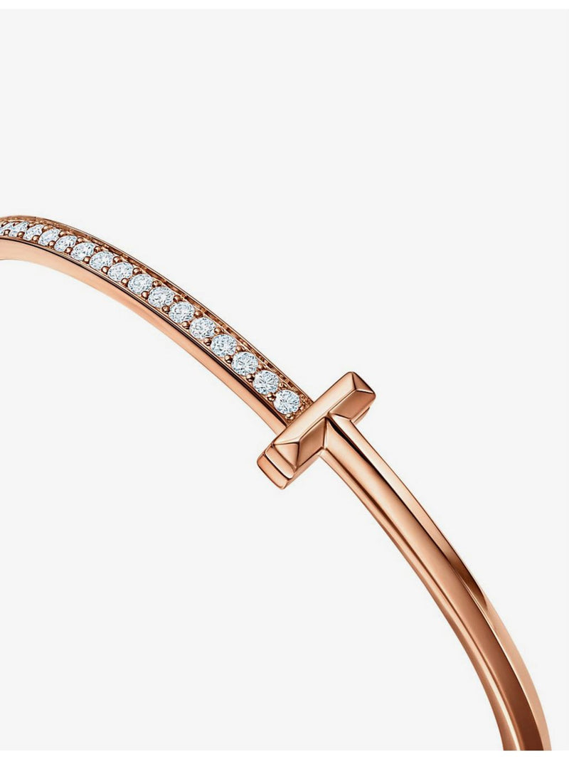 Tiffany & Co T1 18ct rose gold diamond bracelet - British product