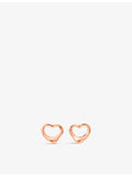 Tiffany Elsa Peretti open heart earrings 18ct rose gold (British brand)