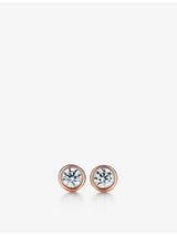 selfridges Tiffany & Co. Diamonds by the Yard Diamond and 18ct Rose-Gold Stud Earrings- Buy online at McGrocer