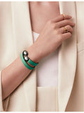 Bulgari Serpenti Forever wrap-around leather and enamel bracelet, UK version