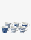 Royal Doulton Pacific Lines porcelain mugs set of six 280ml - British product