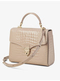 Aspinal of London Mayfair croc-embossed leather top-handle bag, UK version