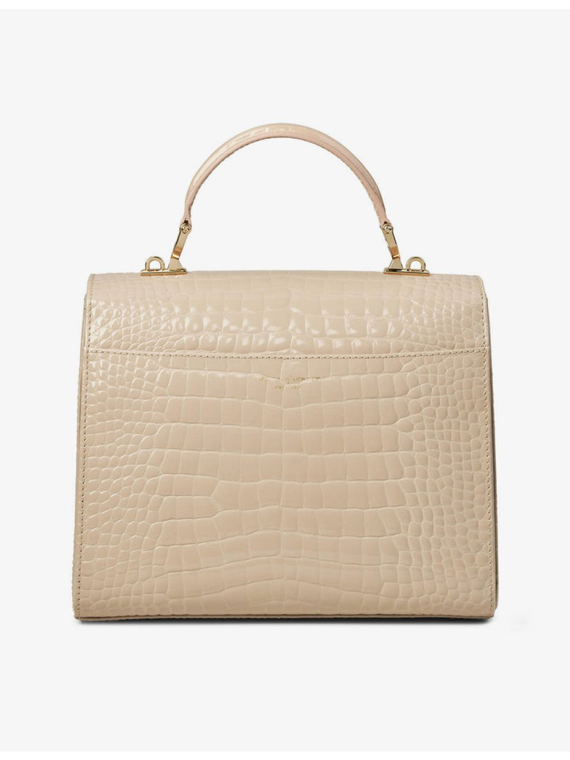 Aspinal of London Mayfair croc-embossed leather top-handle bag, UK version