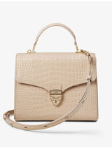 selfridges Aspinal of London Mayfair Large Croc-Embossed Leather Top-Handle Bag- Buy online at McGrocer