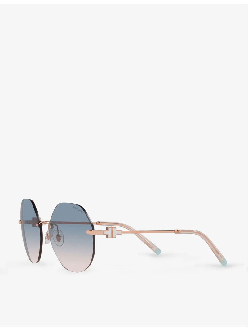 Tiffany T hexagonal sunglasses 57mm, imported from the UK