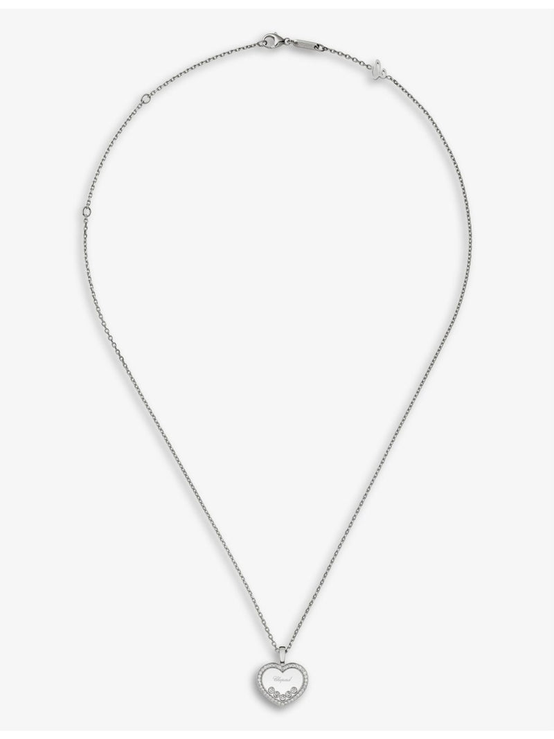 Chopard Happy Diamonds white gold pendant necklace, 0.73ct, imported from the UK