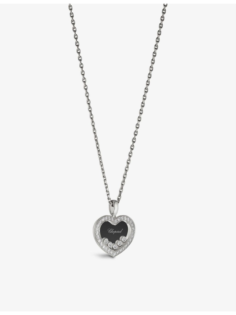 Chopard Happy Diamonds white gold pendant necklace, 0.73ct, imported from the UK