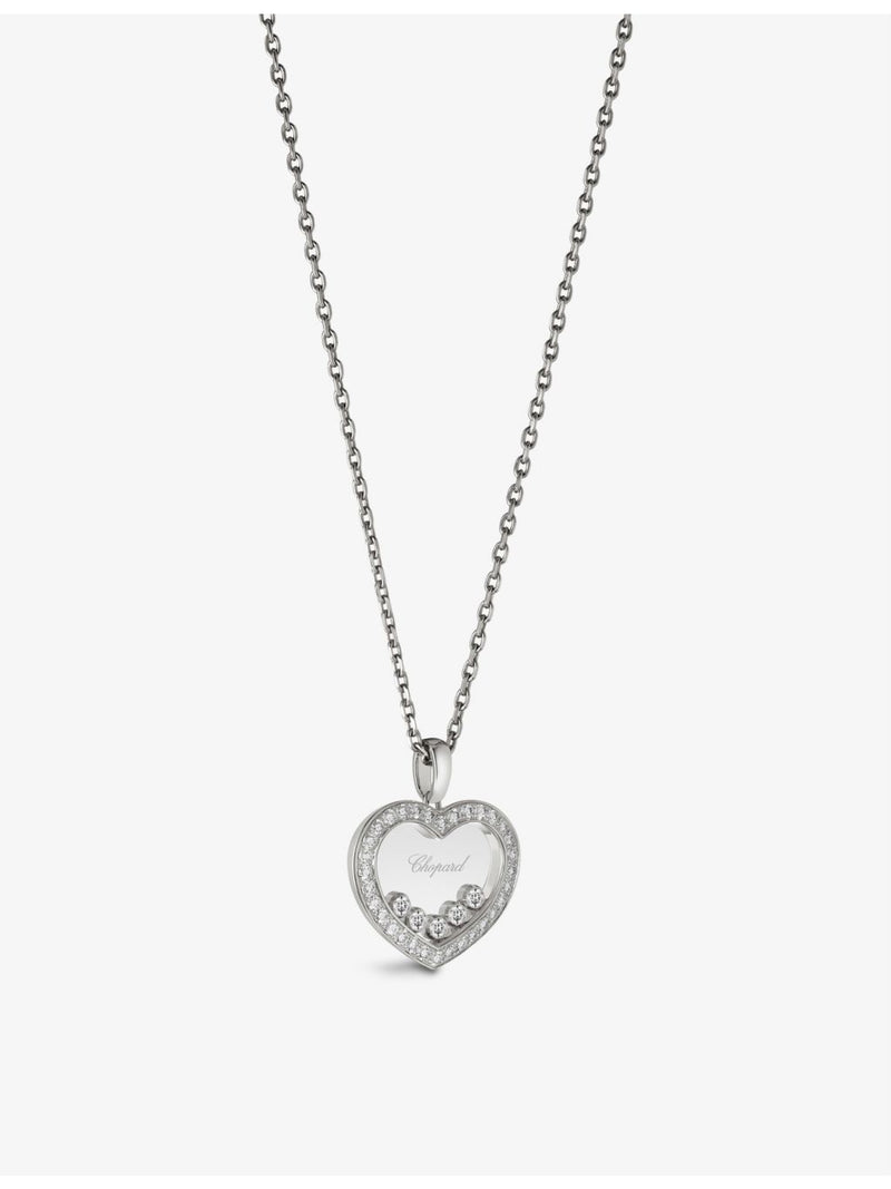 Chopard Happy Diamonds white gold pendant necklace, 0.73ct, imported from the UK