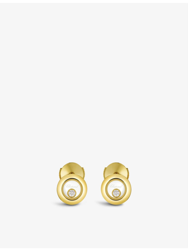 Chopard Happy Diamonds 18ct yellow gold earrings - British product