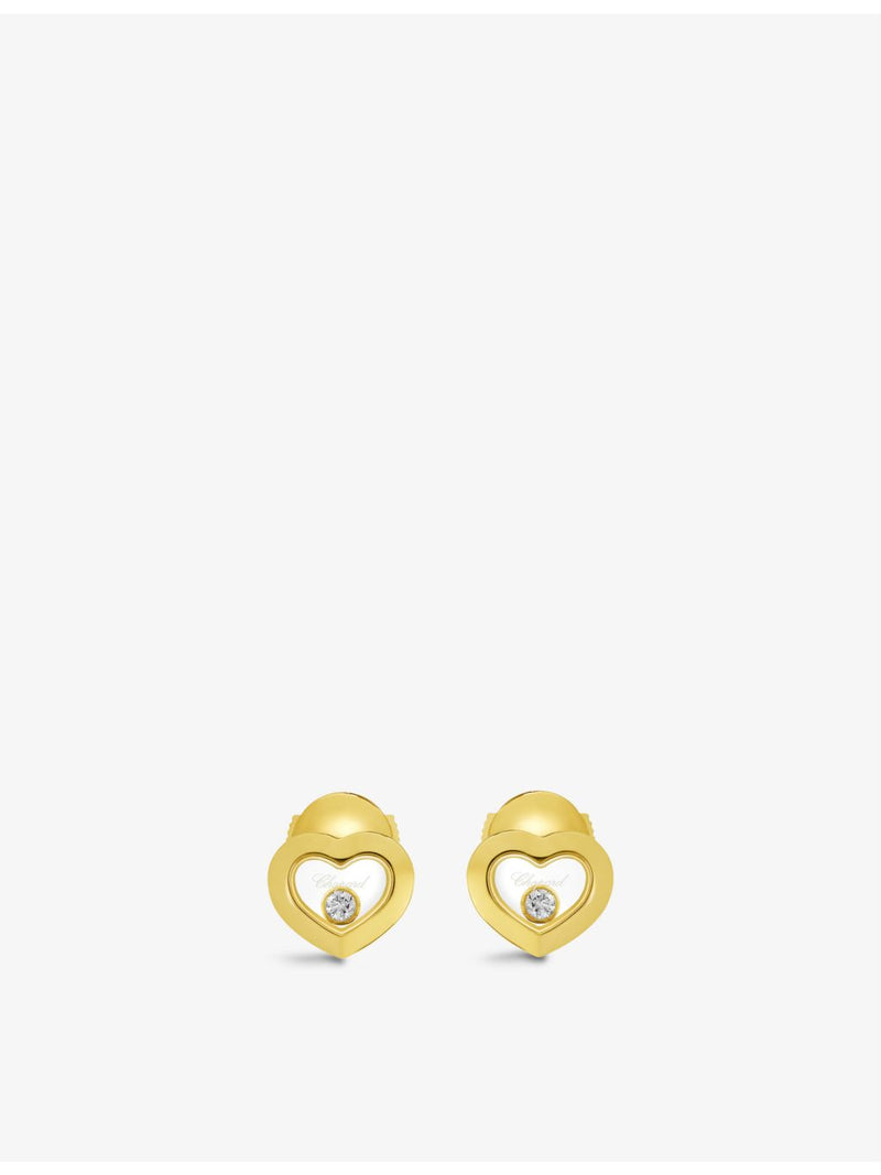 Chopard 18ct yellow gold diamond earrings (British brand)