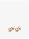 Chopard Happy Diamonds rose gold earrings 0.10ct, imported from the UK
