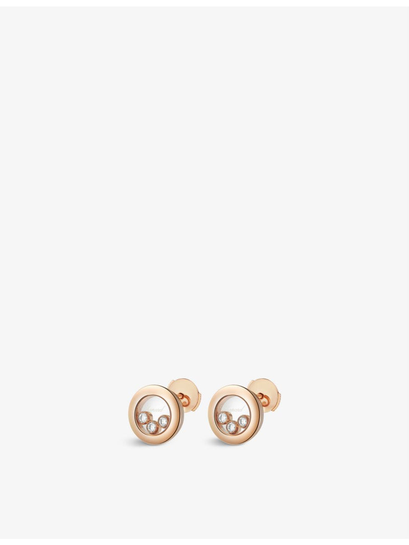Chopard Happy Diamonds diamond earrings 0.30ct, imported from the UK
