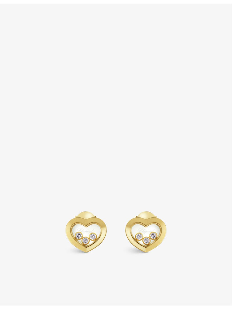 Chopard Happy Diamonds 18ct yellow gold diamond earrings (British brand)