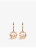 Chopard rose-gold Happy Diamonds earrings 0.30ct, imported from the UK