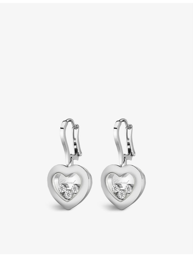 Chopard Happy Diamonds 18ct white gold diamond earrings, UK version