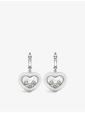 Chopard Happy Diamonds 18ct white gold diamond earrings, UK version