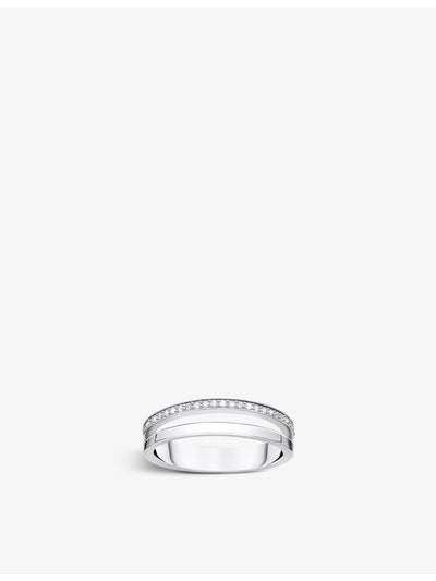 selfridges Thomas Sabo Open Sterling Silver and Zirconia Ring- Buy online at McGrocer