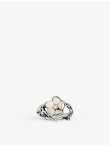 selfridges Shaun Leane Cherry Blossom Sterling Silver and Diamond Ring- Buy online at McGrocer