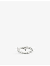 selfridges Shaun Leane Rose Thorn Sterling Silver Ring 7mm- Buy online at McGrocer