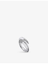 selfridges Shaun Leane Tusk Sterling Silver and Diamond Ring- Buy online at McGrocer