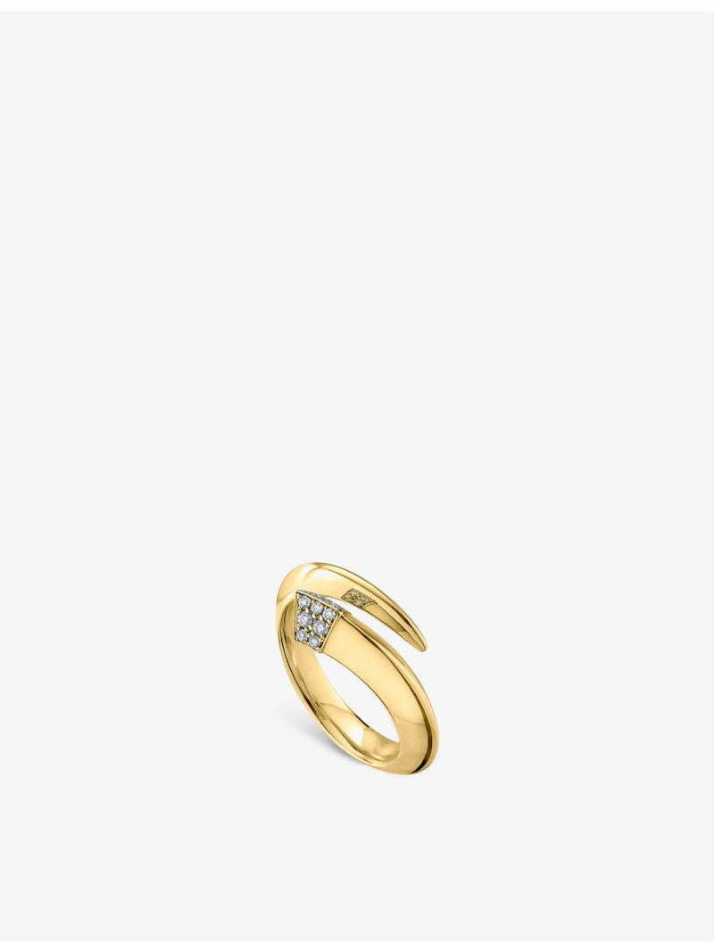 Shaun Leane yellow gold vermeil diamond ring 0.08ct (British brand)