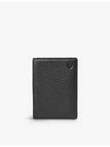 selfridges Aspinal of London Double Fold Leather Card Holder 10cm x 7cm- Buy online at McGrocer