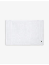 selfridges Lacoste Le Croco Blanc Cotton Bathmat 50cm x 70cm- Buy online at McGrocer