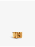 Monica Vinader Siren Muse Bold ring in 18ct yellow gold vermeil, UK version