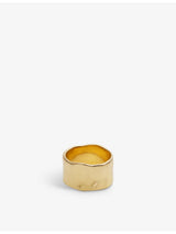 selfridges Monica Vinader Siren Muse Bold 18ct Yellow Gold Vermeil Ring- Buy online at McGrocer