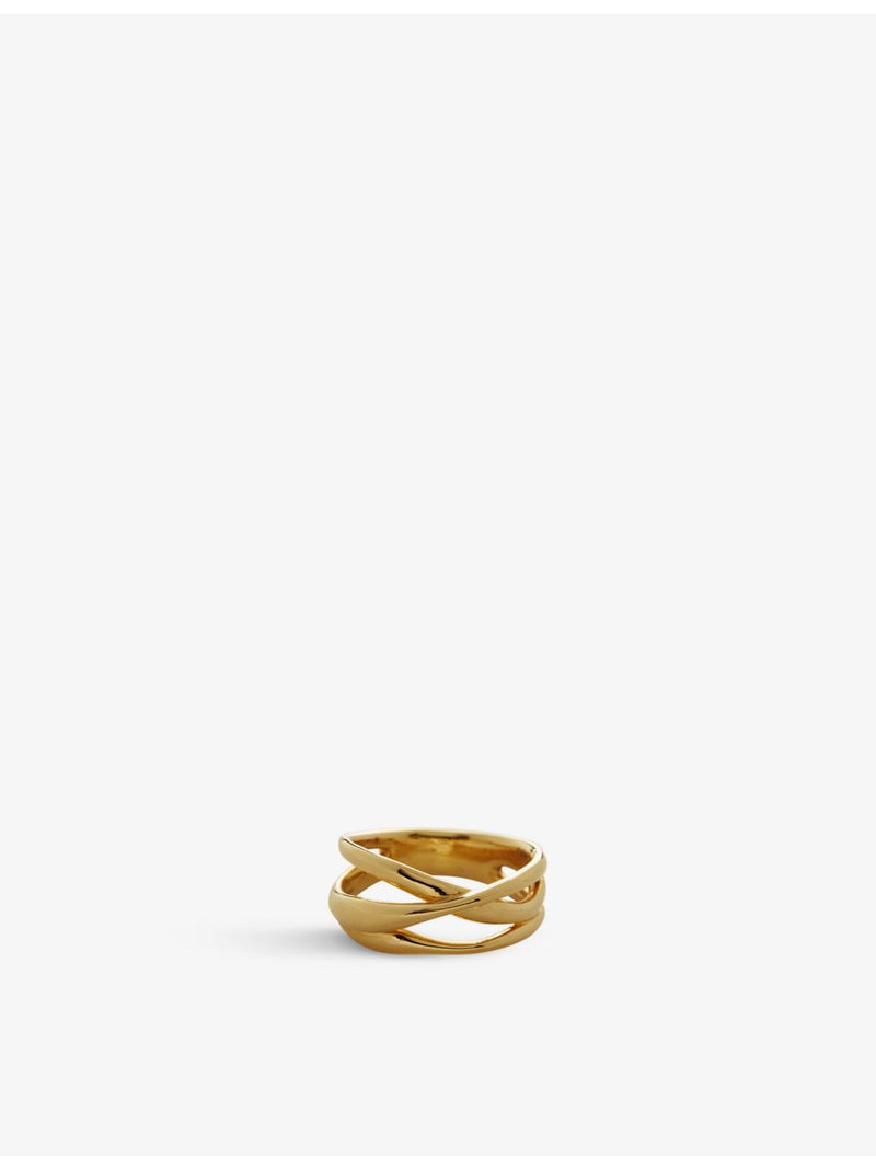 Monica Vinader Nura cross over ring, imported from the UK