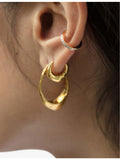 Monica Vinader Deia 18ct gold-plated vermeil silver hoop earrings, UK version