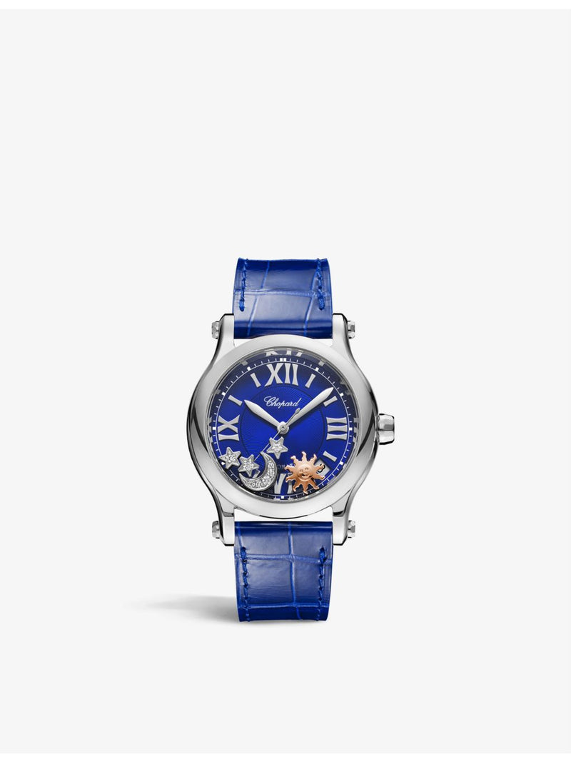 Chopard Happy Sport watch 36mm diamond and leather, imported from the UK