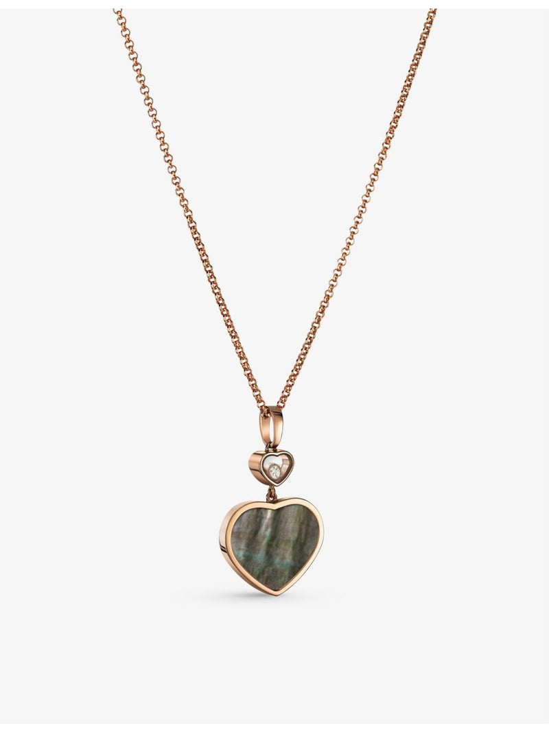 Chopard Happy Hearts rose gold pendant with diamond, imported from the UK