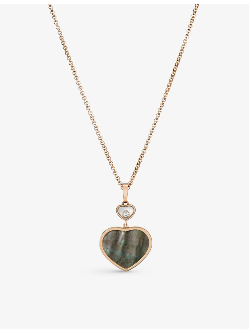 Chopard Happy Hearts rose gold pendant with diamond, imported from the UK