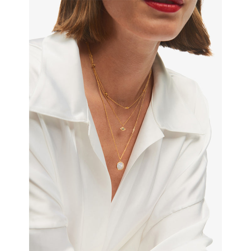 Astley Clarke white sapphire station necklace 40.64cm (British brand)