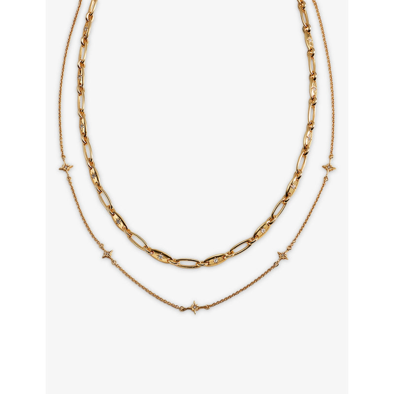 Astley Clarke white sapphire station necklace 40.64cm (British brand)