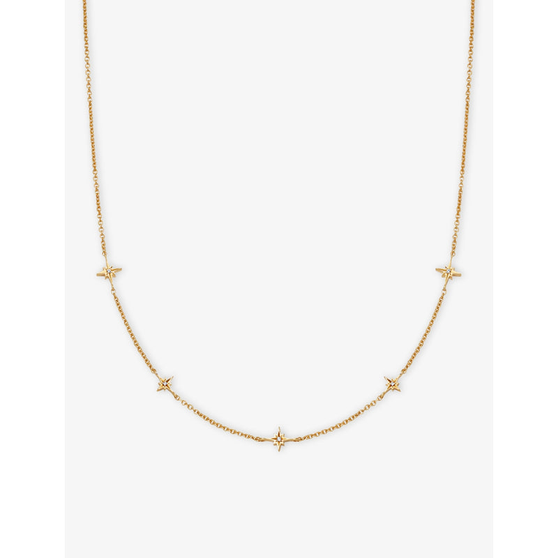 Astley Clarke white sapphire station necklace 40.64cm (British brand)