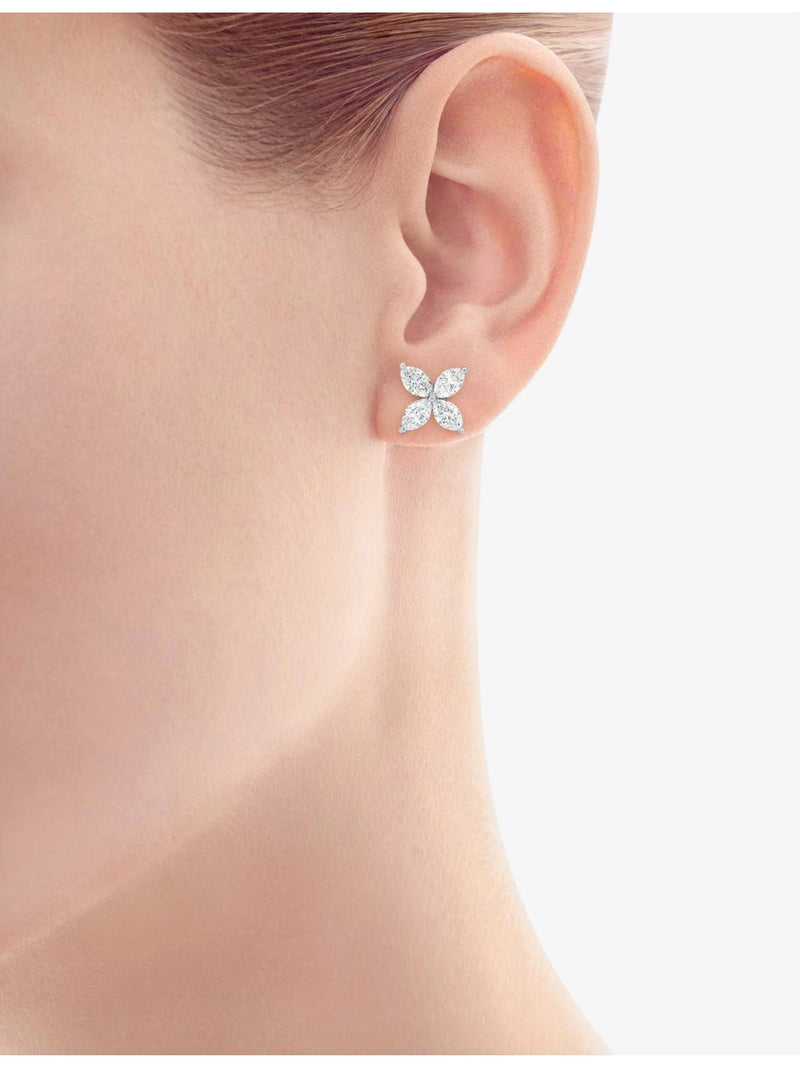 Tiffany & Co. platinum marquise diamond studs 1.62ct, imported from the UK