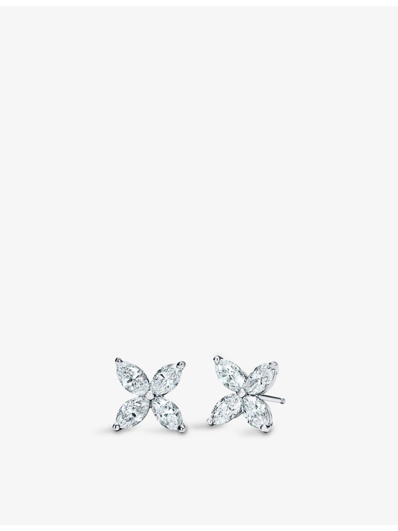 Tiffany & Co. platinum marquise diamond studs 1.62ct, imported from the UK
