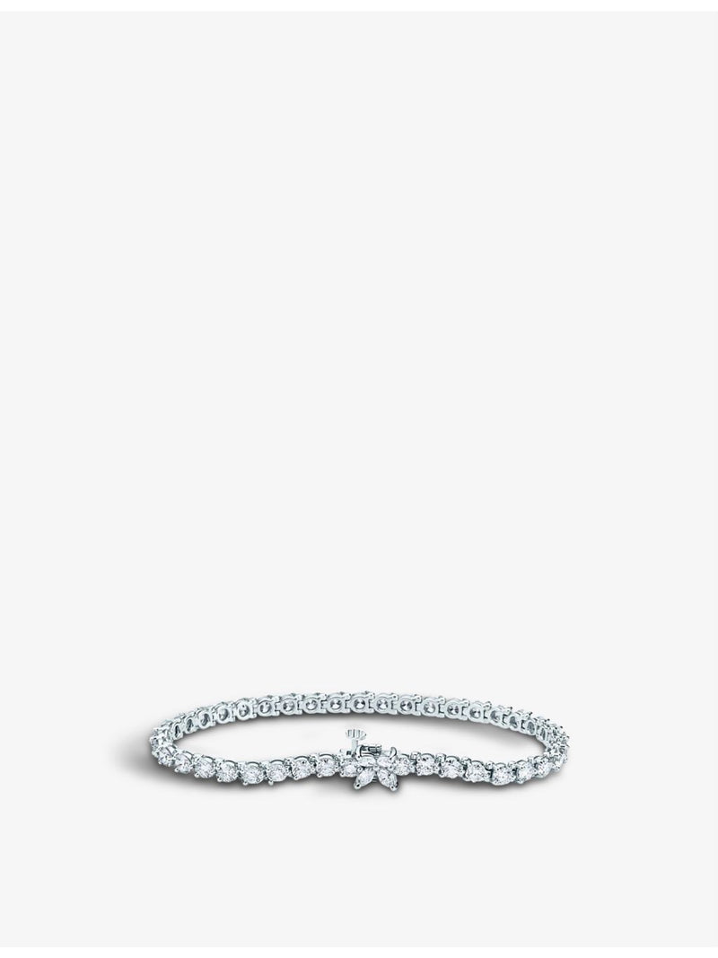 Tiffany Victoria platinum diamond tennis bracelet 7 inch (British brand)