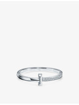selfridges Tiffany & Co. T1 18ct White Gold 2.18ct Round Brilliant-Cut Diamond Bracelet- Buy online at McGrocer
